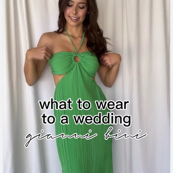 Gianni Bini Sophie Plisse Halter Neck Sheath Dress - Picture 3 of 16